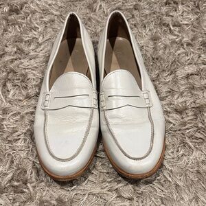 J. Crew Cream Leather Loafers